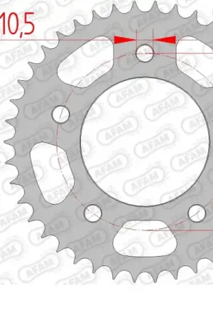 AFAM - REAR STEEL 42T, 428 - Sprockets - Staal Gereduceerde Prijs
