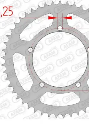 Bestel Nu AFAM - REAR STEEL 49T, 428 - Sprockets - Hoge sterkte