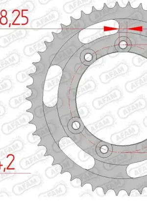 Handgemaakt AFAM - REAR STEEL 50T, 428 - Sprockets - Duurzaam en Betrouwbaar