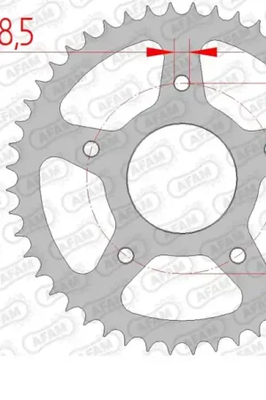 Bulkbestelling AFAM - REAR STEEL 48T, 428 - Sprockets - Staal 48T