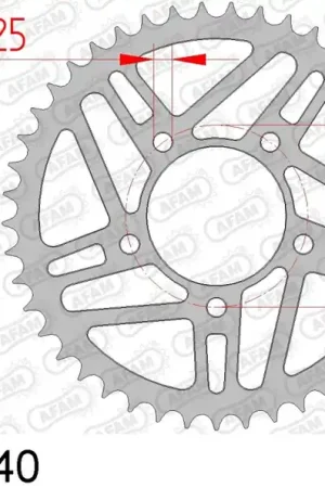 AFAM - REAR STEEL 40T, 520 - Sprockets - Geschikt voor Marchesini/BST/OZ Aanbieding
