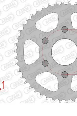 AFAM - REAR STEEL 46T, 415 - Sprockets - Geschikt voor diverse toepassingen Modern