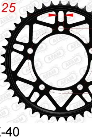 Superprijs AFAM - REAR STEEL 40T, 520 - Sprockets - Duurzaam staal