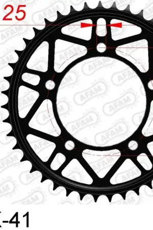 Express Levering AFAM - REAR STEEL 41T, 520 - Sprockets - Staal 41T