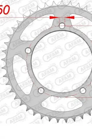 AFAM - REAR STEEL 45T, 428 - Sprockets - Staalconstructie Nieuw