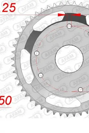 AFAM - REAR STEEL 53T, 420 - Sprockets - Hoge duurzaamheid Bestseller
