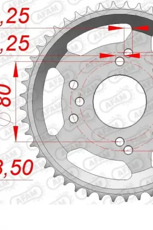 AFAM - REAR STEEL 48T, 420 - Sprockets - Staal Luxe