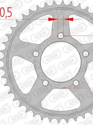 Actieprijs AFAM - REAR STEEL 43T, 525 - Sprockets - Achterste tandwiel