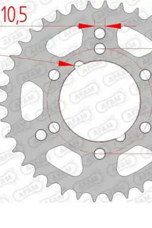 AFAM - REAR STEEL 34T, 520 - Sprockets - Duurzaam en Betrouwbaar Authentiek
