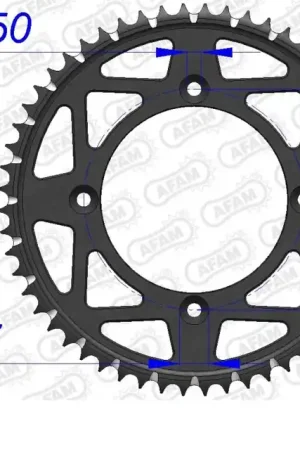 AFAM - REAR ALU 56T, 428 - Sprockets - Aluminium 56T Koop Vandaag