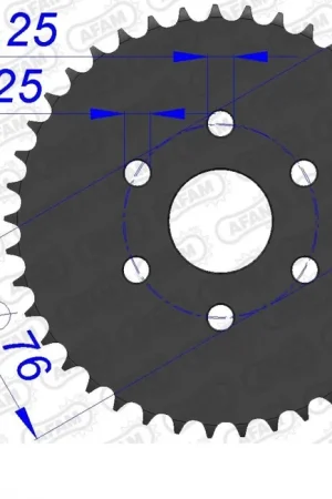 AFAM - REAR ALU 42T, 415 - Sprockets - Lichtgewicht en duurzaam Lage Prijs