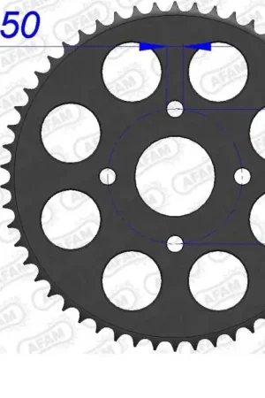 AFAM - REAR ALU 54T, 428 SILVER - Sprockets - Lichtgewicht en duurzaam Bestseller