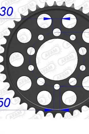 AFAM - REAR ALU 40T, 520 - Sprockets - Aluminium 40T Populair