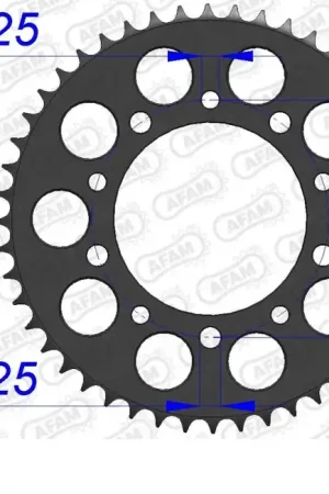 AFAM - REAR ALU 49T, 520 - Sprockets - Lichtgewicht Aluminium Weekendaanbieding