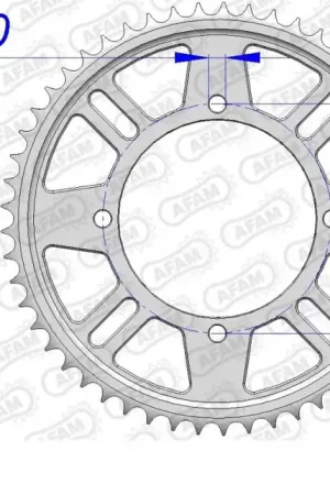 AFAM - REAR ALU 50T, 428 - Sprockets - Aluminium Snelle Levering