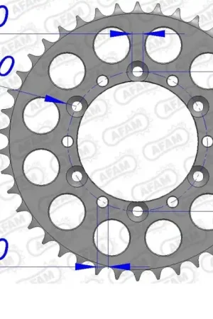 AFAM - REAR ALU 42T, 520 - Sprockets - Aluminium 42T Tijdelijk Beschikbaar