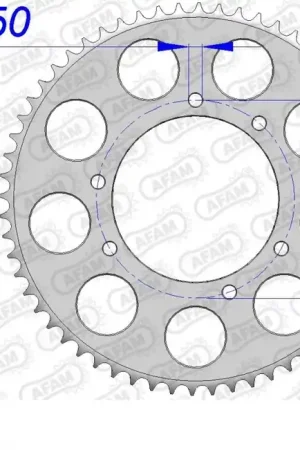 AFAM - REAR ALU 60T, 428 - Sprockets - Lichtgewicht Aluminium Gratis Verzending