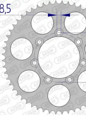 AFAM - REAR ALU 56T, 428 - Sprockets - Alu 56T Express Levering