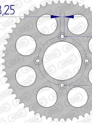 AFAM - REAR ALU 60T, 420 - Sprockets - Lichtgewicht Aluminium Limited Edition