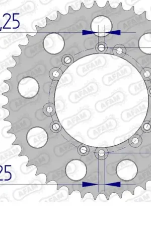 AFAM - REAR ALU 48T, 520 - Sprockets - Lichtgewicht Aluminium Groothandel