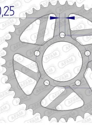 Gereduceerde Prijs AFAM - REAR ALU 43T, 520 - Sprockets - Geschikt voor Marchesini/BST/OZ