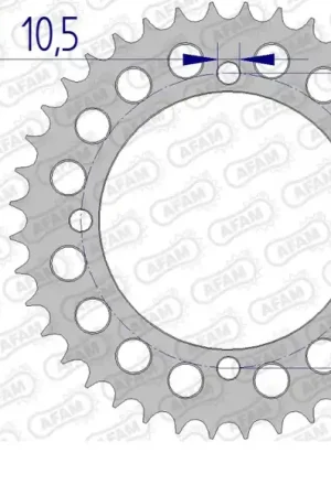 Koopje AFAM - REAR ALU 40T, 530 - Sprockets - Lichtgewicht Aluminium
