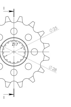 Snelle Levering SUPERSPROX - FRONT 17T, 520 - Sprockets - 17T