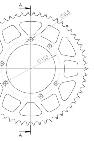 SUPERSPROX - REAR ALU 58T - Sprockets - Rood Lage Prijs