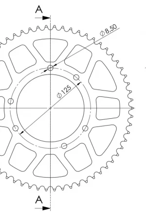 SUPERSPROX - REAR ALU 60T, RED - Sprockets - 60T Aluminium Betaalbaar