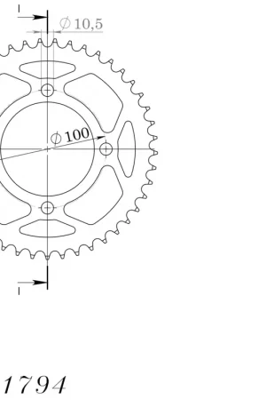 Exclusief SUPERSPROX - REAR STEEL 45T, BLACK - Sprockets - Stevig en Duurzaam