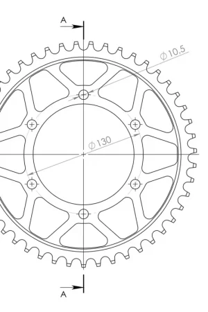 Finale Uitverkoop SUPERSPROX - REAR STEEL 48T - Sprockets - BLACK, 530