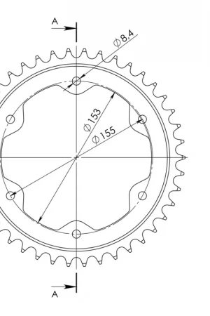 Dagaanbieding SUPERSPROX - REAR STEEL 39T, BLACK, 525 - Sprockets - Stevige constructie