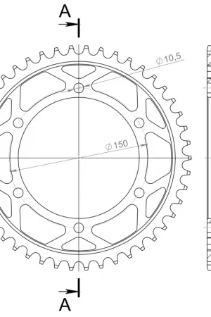 Koop Online SUPERSPROX - REAR STEEL 46T, BLACK, 530 - Sprockets - 46T