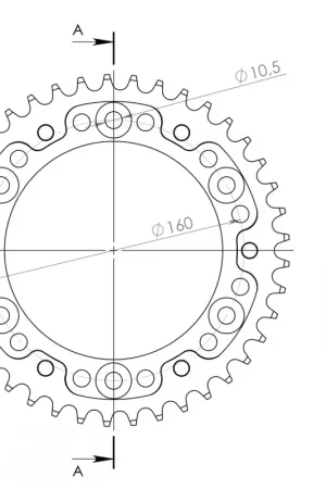 SUPERSPROX - REAR STEALTH 41T - Sprockets - GOLD 530 Handgemaakt