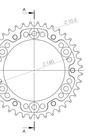 Uitverkoop SUPERSPROX - REAR STEALTH 41T, GOLD, 520 - Sprockets - Kwaliteit