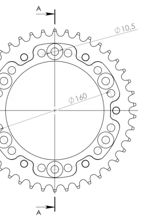 SUPERSPROX - REAR STEALTH 42T, GOLD, 520 - Sprockets - 42T Direct Verzonden