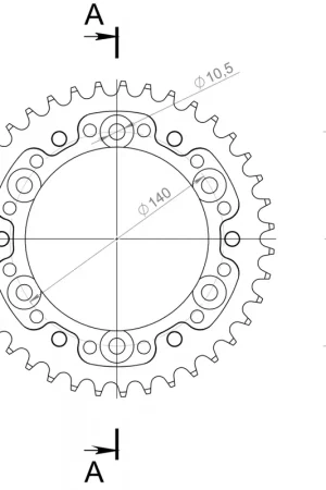 SUPERSPROX - REAR STEALTH 40T, GOLD, 520 - Sprockets - 40T Direct Verzonden