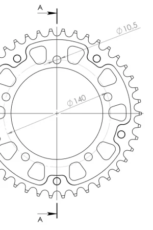 SUPERSPROX - REAR STEALTH 42T, GOLD, 520 - Sprockets - Kwaliteit en Prestatie Betaalbaar