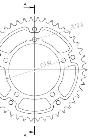 Plaats Bestelling SUPERSPROX - REAR STEALTH 46T - Sprockets - Goud 520