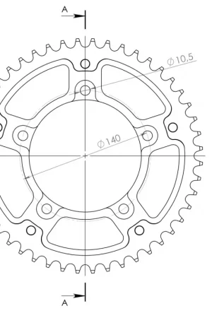 SUPERSPROX - REAR STEALTH 48T - Sprockets - Goud 530 Uitverkoop
