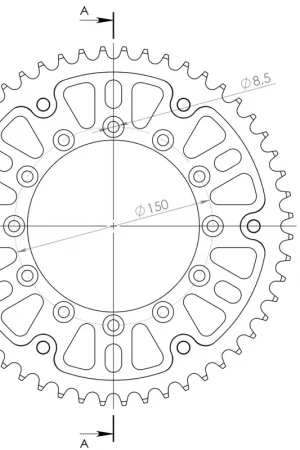 Fabrieksprijs SUPERSPROX - REAR STEALTH 51T - Sprockets - Goud 520