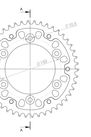 SUPERSPROX - REAR STEALTH 46T, GOLD, 520 - Sprockets - Kwaliteit en Prestaties Bulkbestelling