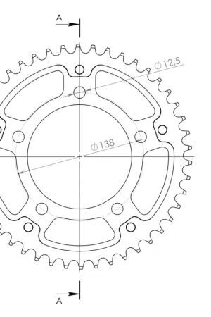 Snelle Levering SUPERSPROX - REAR STEALTH 47T - Sprockets - Goud 530