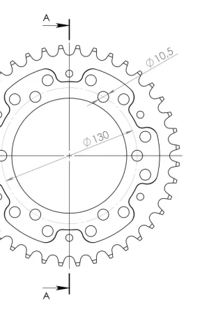 SUPERSPROX - REAR STEALTH 41T, GOLD, 525 - Sprockets - Kwaliteit en Prestaties Authentiek