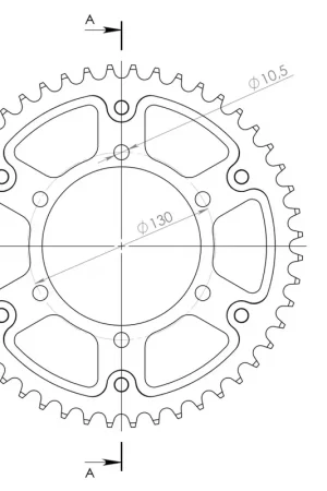 SUPERSPROX - REAR STEALTH 48T, BLUE, 520 - Sprockets - 48T Speciale Aanbieding