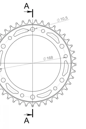 SUPERSPROX - REAR STEALTH 49T, GOLD, 525 - Sprockets - Kwaliteit en Prestaties Meest Verkocht