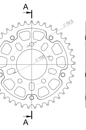 SUPERSPROX - REAR STEALTH 41T, GOLD, 530 - Sprockets - MARCHESINI/BST/OZ Must-Have