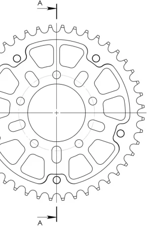 Betrouwbaar SUPERSPROX - REAR STEALTH 43T, GOLD, 530 - Sprockets - Hoogwaardige kwaliteit