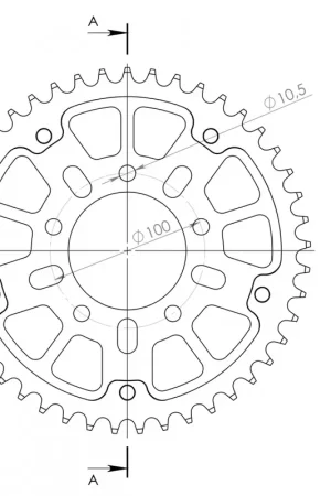 Goedkoop SUPERSPROX - REAR STEALTH 45T - Sprockets - Zwart 525