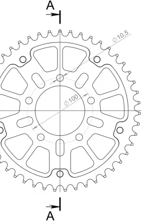 Beperkte Voorraad SUPERSPROX - REAR STEALTH 47T - Sprockets - Gouden afwerking